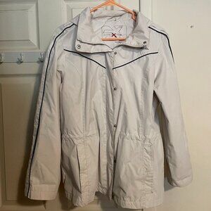 Womens ZeroXposur Lined Hooded Lightweight Ski Jacket Coat White Size Large
